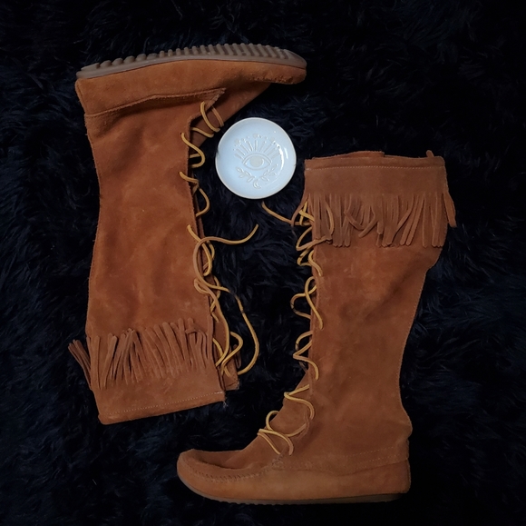 Minnetonka Shoes - Minnetonka Knee High Moc Boots